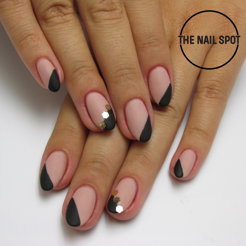 Fall Nail Trends 2014 nude & black matte