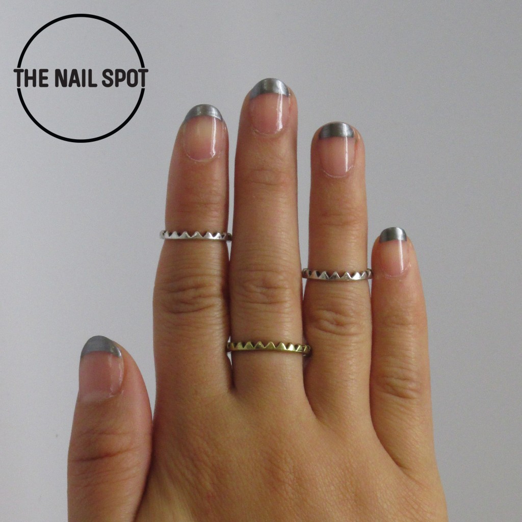 Fall Nail Trends 2014 Metallic French Manicure